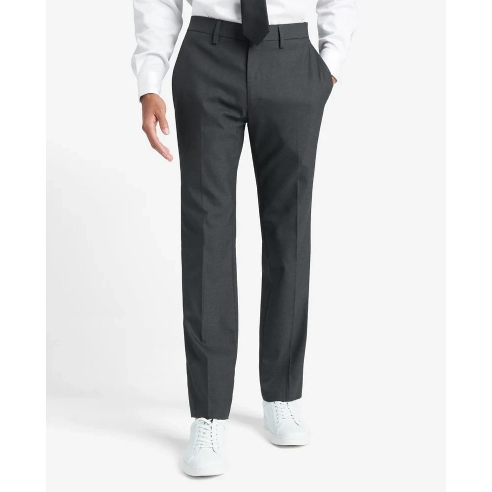 Kenneth Cole Reaction Men's Slim-Fit Stretch Twill Dress Pant 34W 30L